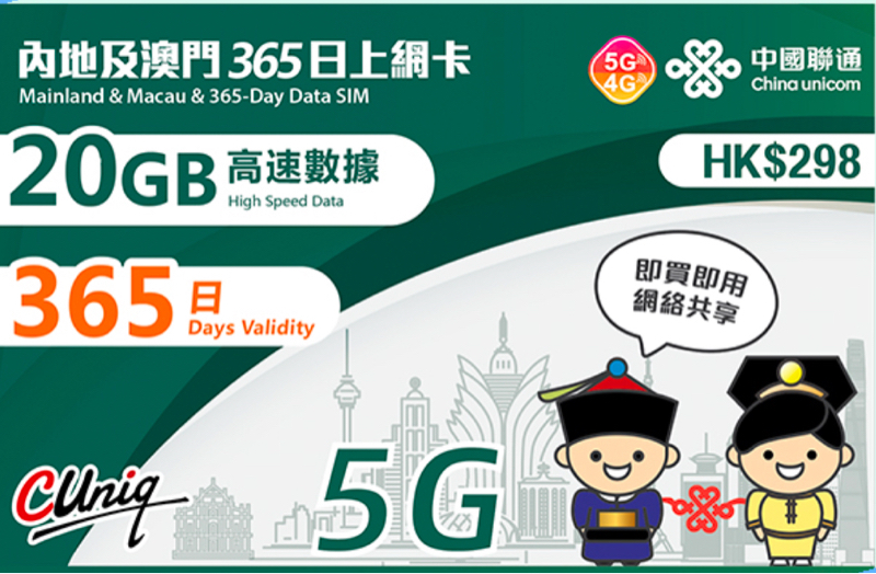 大中华365日25GB上網卡