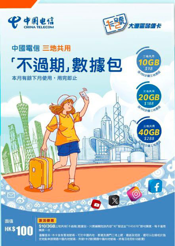 香港电信大湾区(白卡)